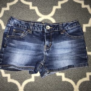 Justice blue jean shorts (size 12 R)